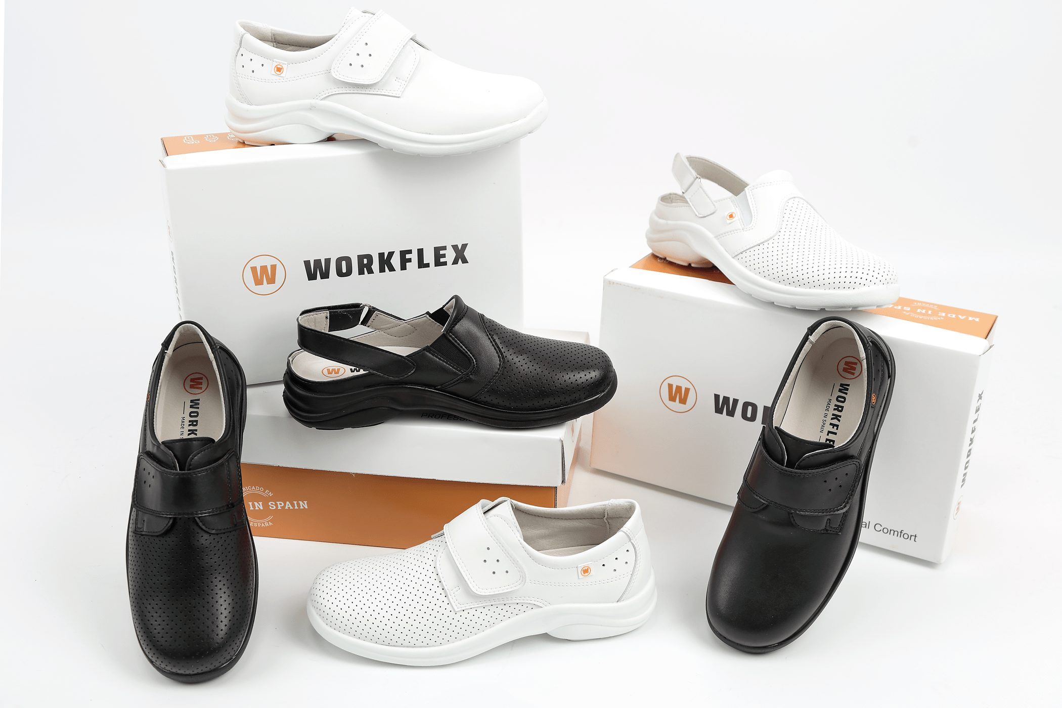 Zapatos negros mujer WORKFLEX - Zapatos trabajo mujer piel